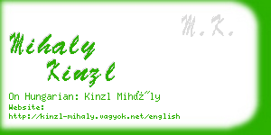 mihaly kinzl business card